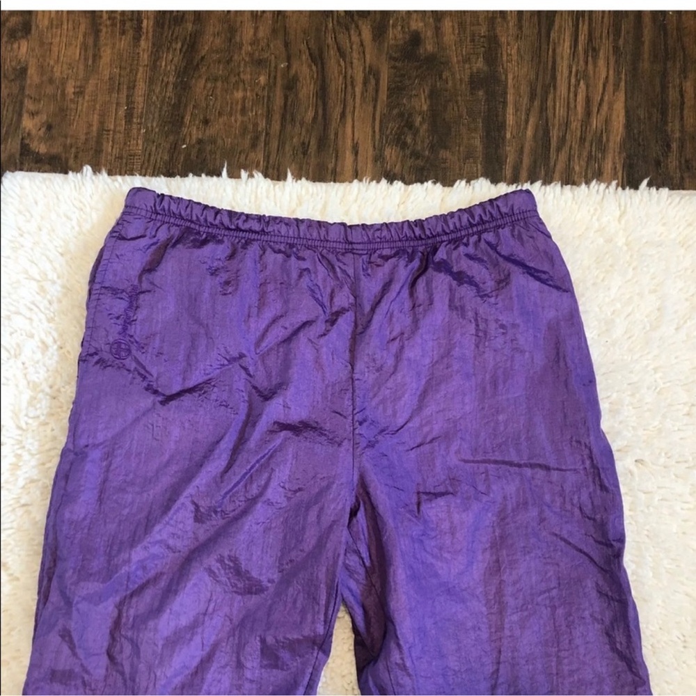 Vintage Sergio Tacchini Violet Purple Windbreaker Athletic Pants - Picture 2 of 10